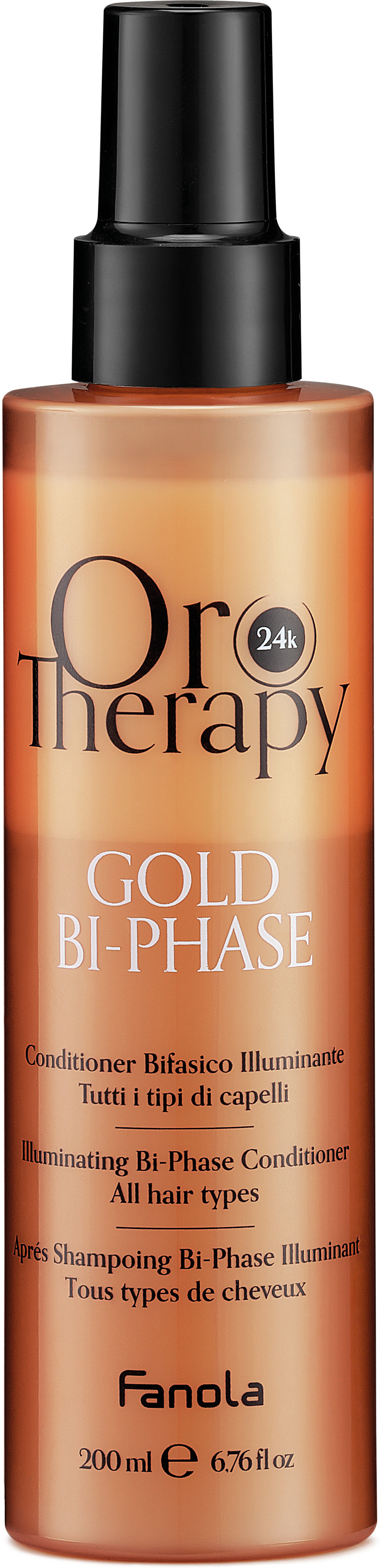 Fanola Oro Therapy Gold Mist — двофазний спрей з колоїдним золотом, 200 мл